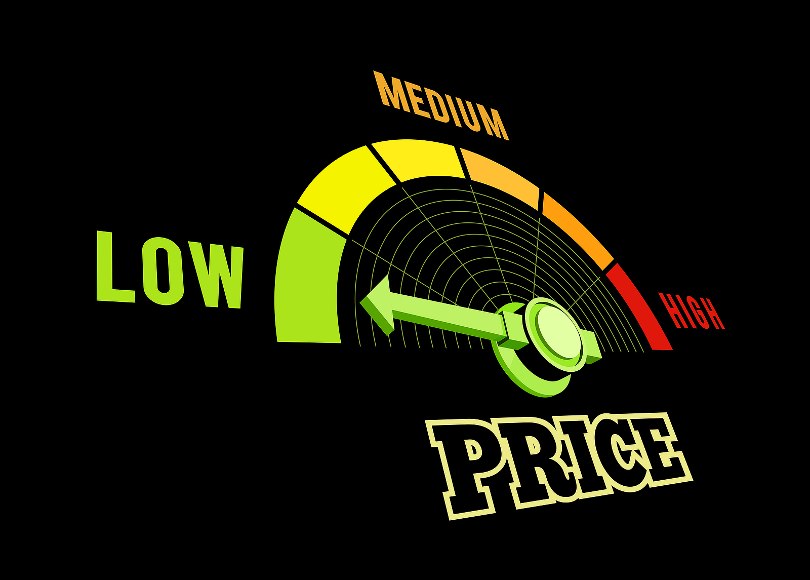 Speedometer depicts the low prices that Wave provides drivers through discounts.