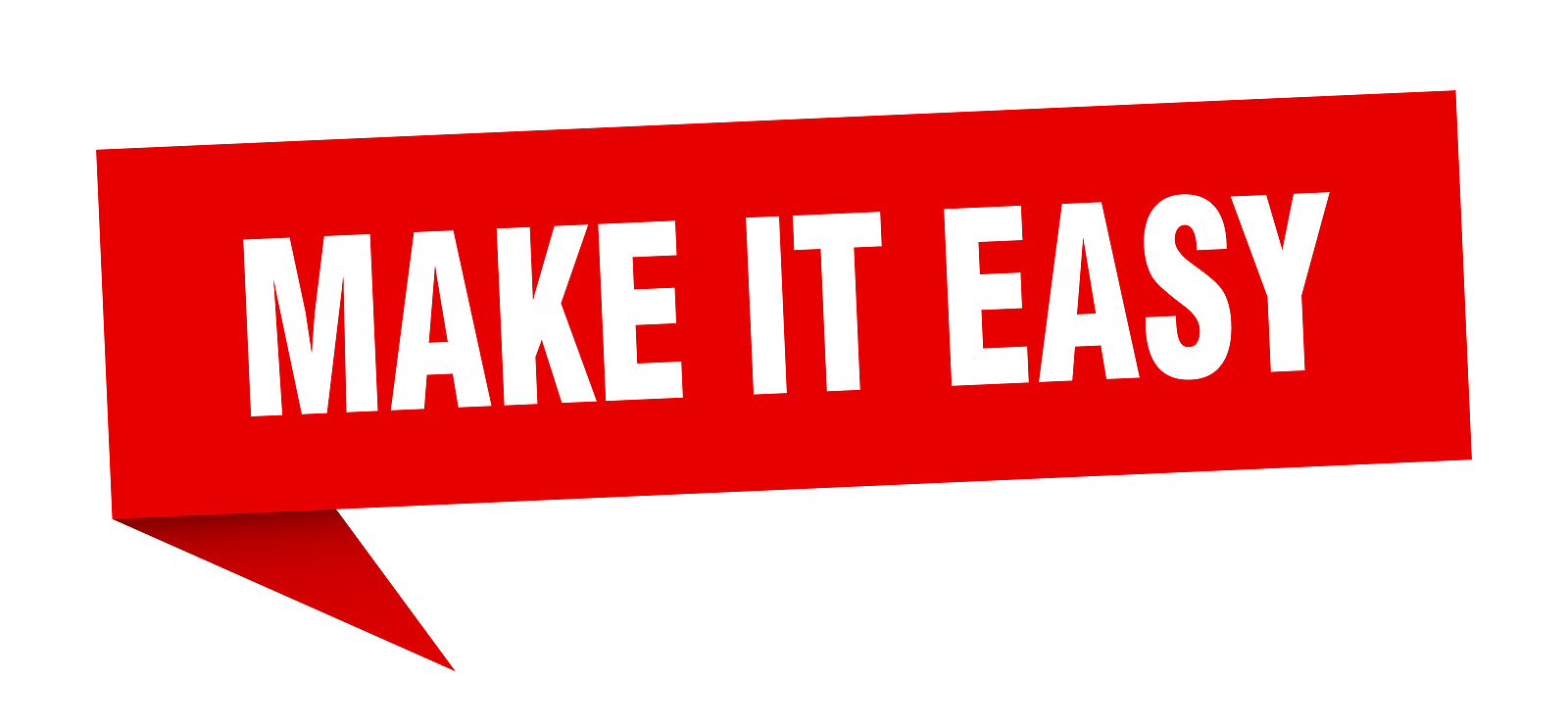 make it easy banner. make it easy speech bubble. make it easy sign