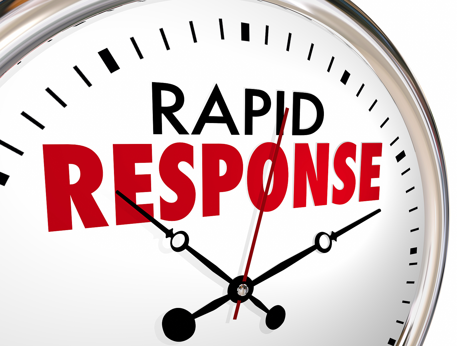 Rapid Response Clock Quick Fast Reaction 3d Illustration
